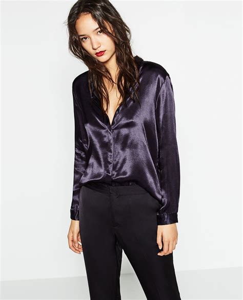 zara satin top